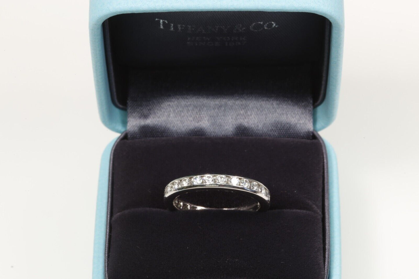 Tiffany & Co. Full Circle Eternity Platinum Band 1.00 Ct. TW 3mm Wide Size 5.5