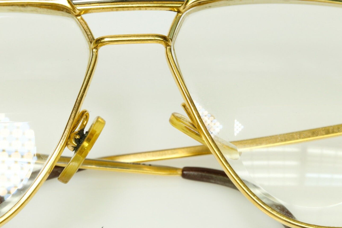 Vintage CARTIER 80s 140 59 14 Eye Glasses 2-Tone Gold Filled Both Lenses Intact