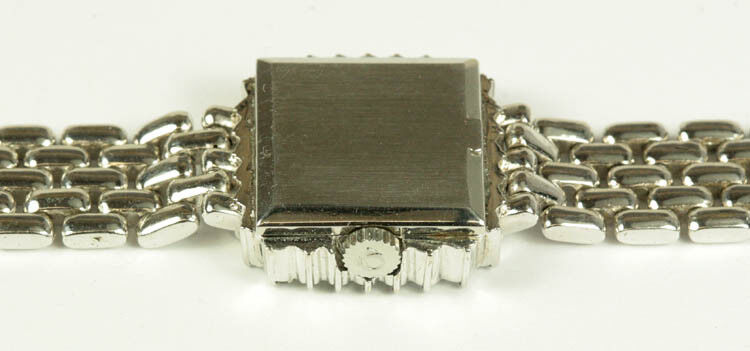 Vintage Omega Ladies Mechanical 18K White Gold Diamond Watch Excellent