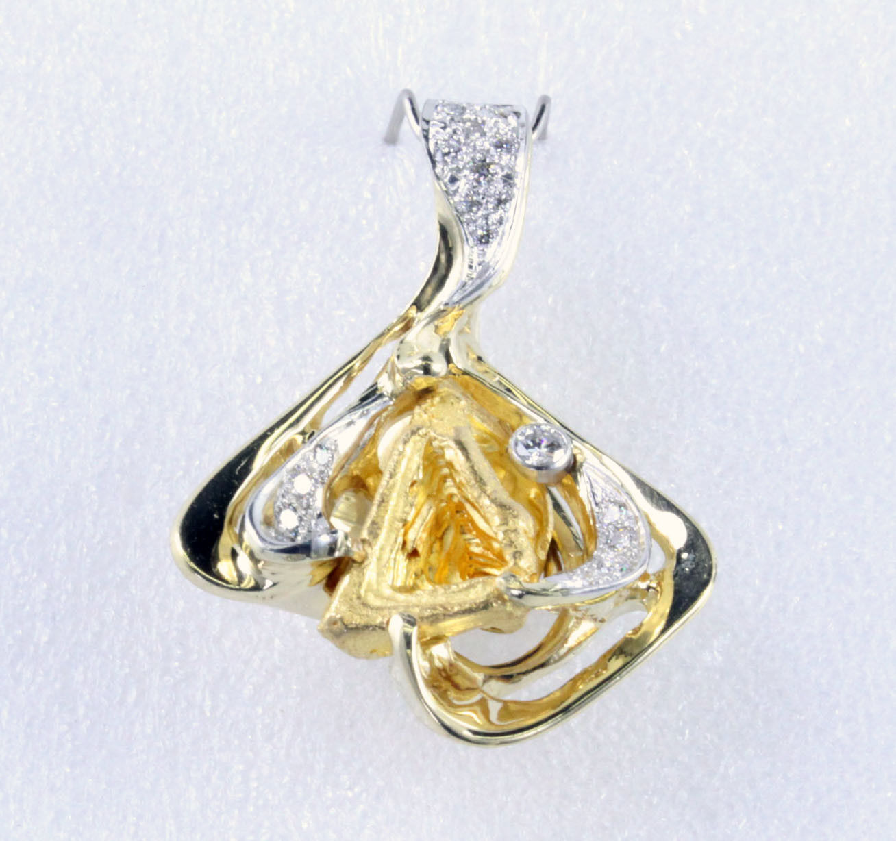 Designer Custom Natural Nugget Diamond 18K Pendant Venezuela Nugget WHOLESALE