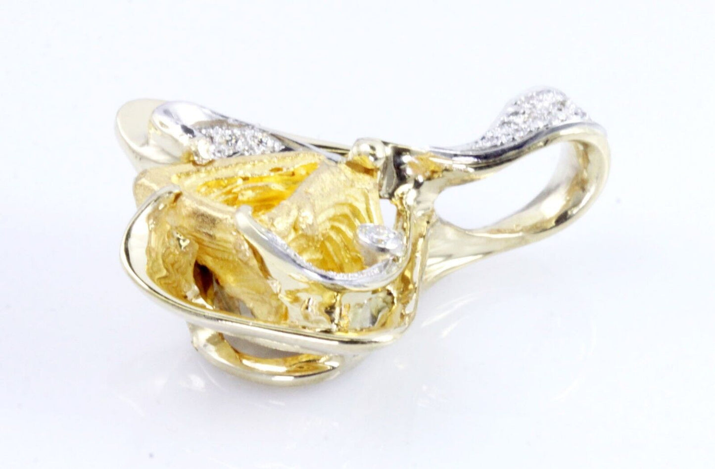 Designer Custom Natural Nugget Diamond 18K Pendant Venezuela Nugget WHOLESALE