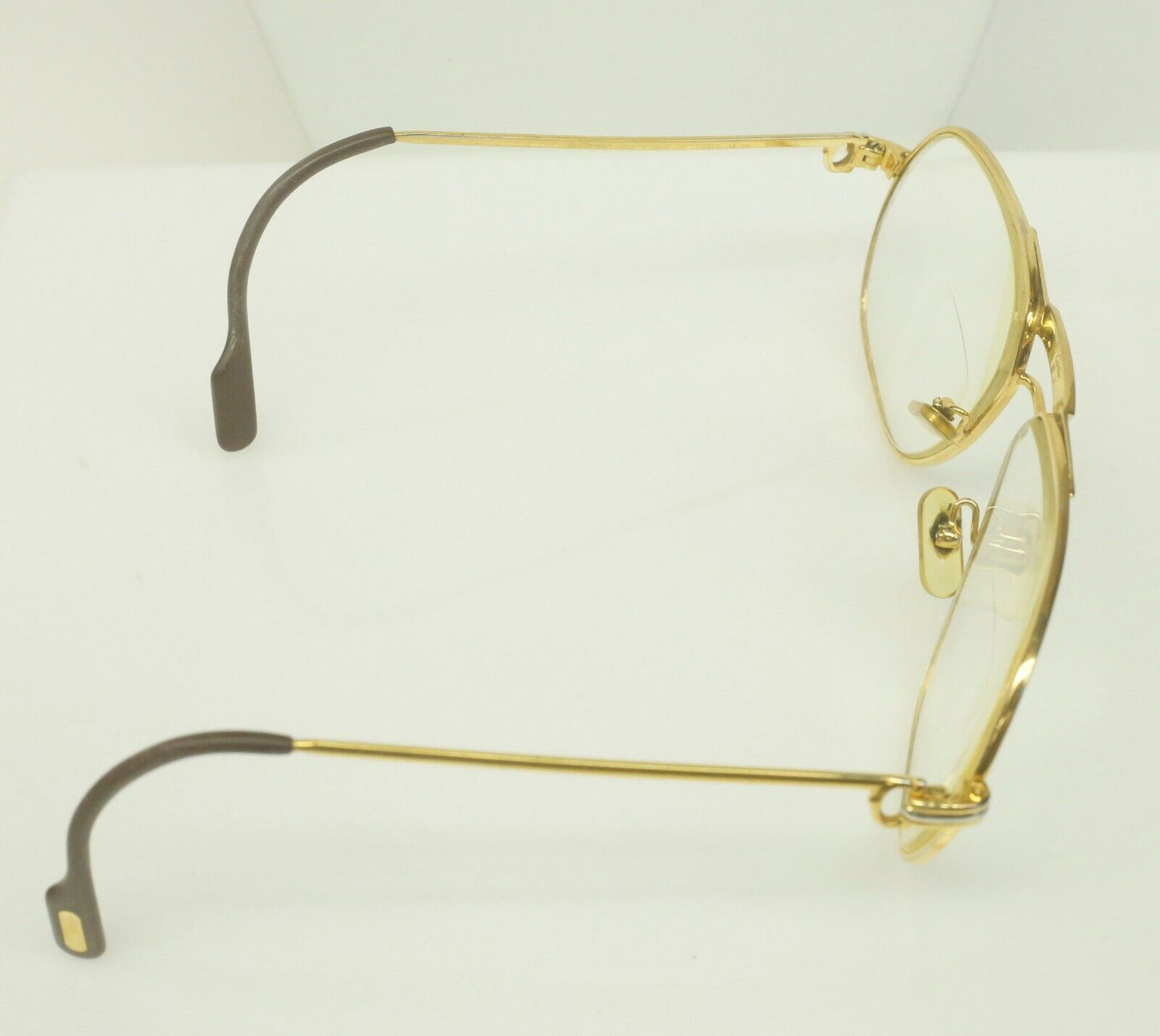Vintage CARTIER 80s 140 59 14 Eye Glasses 2-Tone Gold Filled Both Lenses Intact
