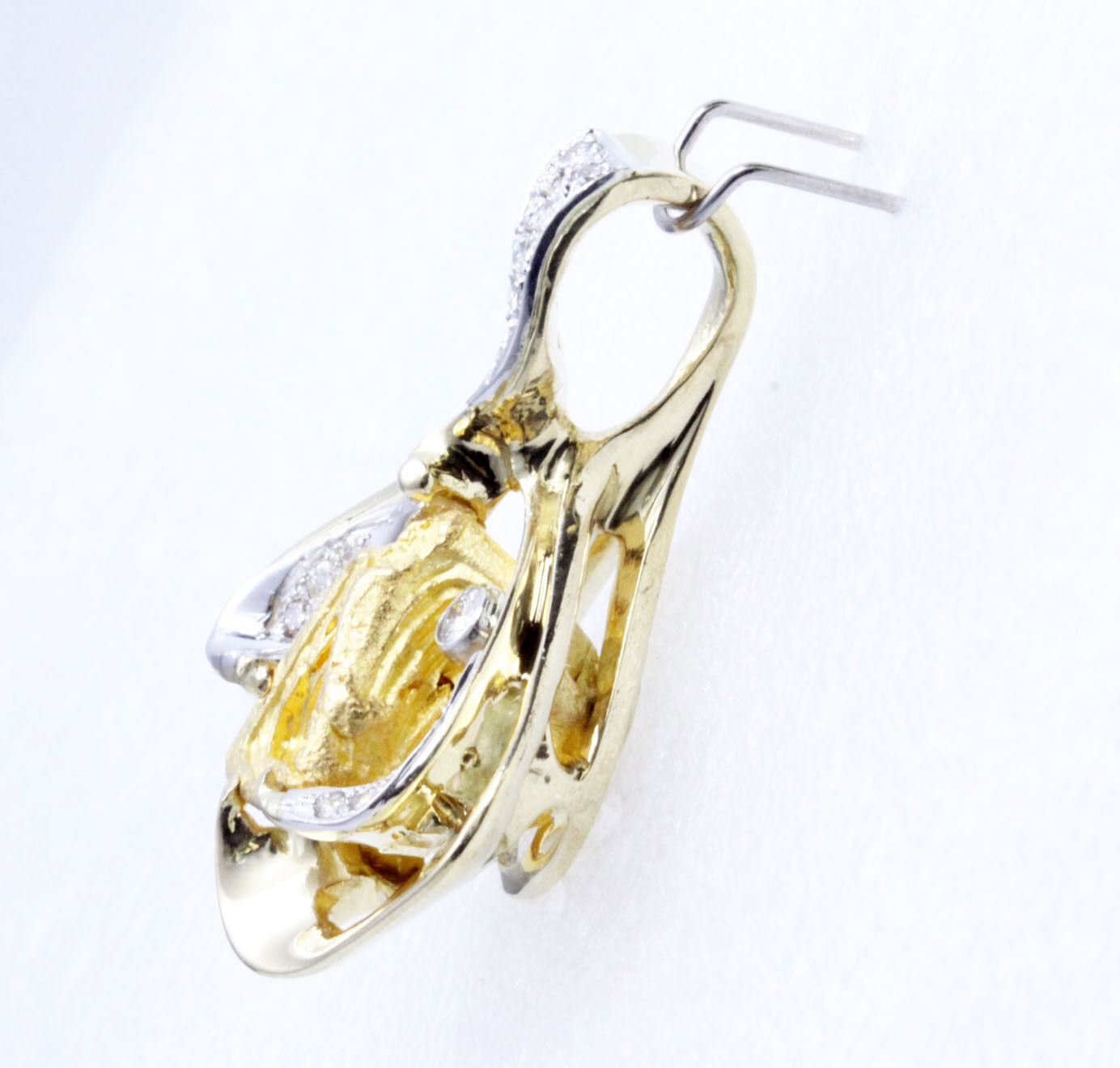 Designer Custom Natural Nugget Diamond 18K Pendant Venezuela Nugget WHOLESALE