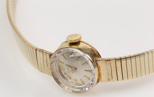 1950's Ladies Rolex Dress Watch All 14K Yellow Gold 6" Length