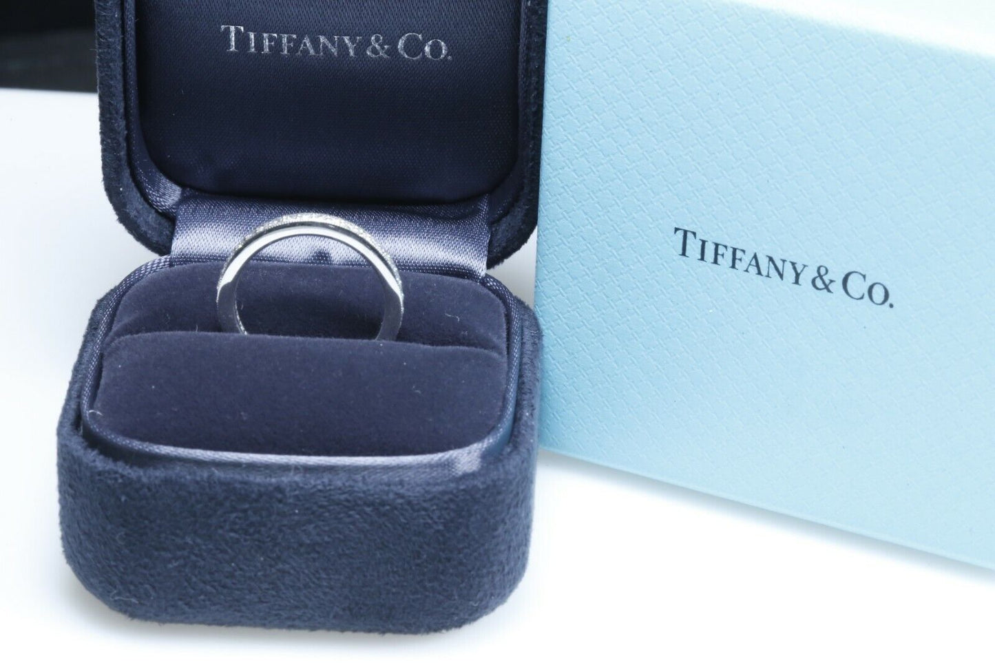 Tiffany & Co. Diamond Eternity Band Ring Platinum .41 Carat Size 5.25