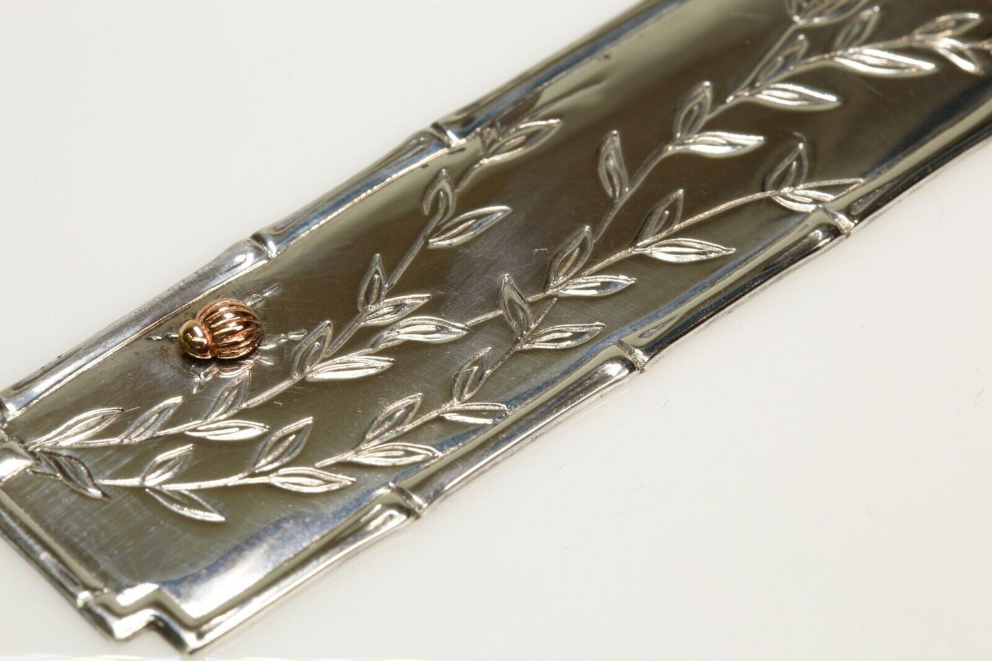 Vintage Tiffany & Co. Sterling Bookmark W Rose Gold Ladybug  61 Grams 6.25” Long