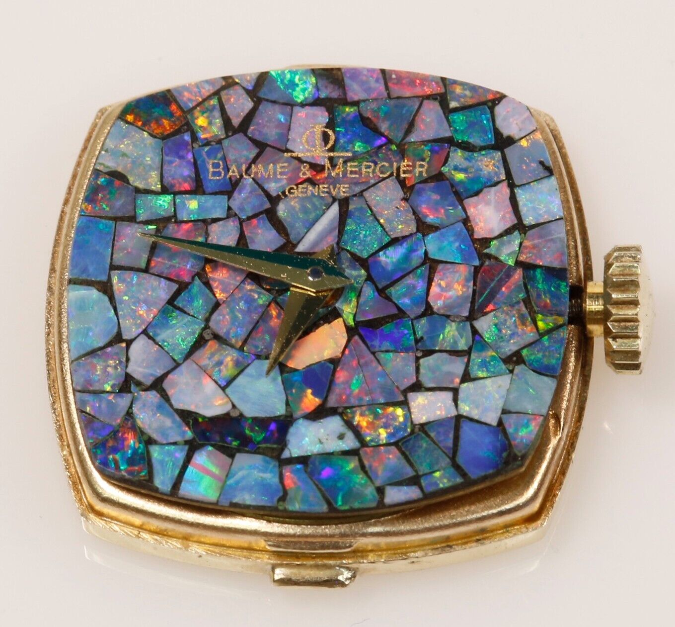 Ladies Baume Mercier All 14K Yellow Gold Watch Opal Dial Diamond Mechanical 7”
