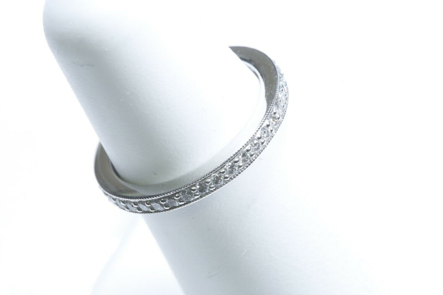 Tiffany & Co. Diamond Eternity Band Ring Platinum .41 Carat Size 5.25