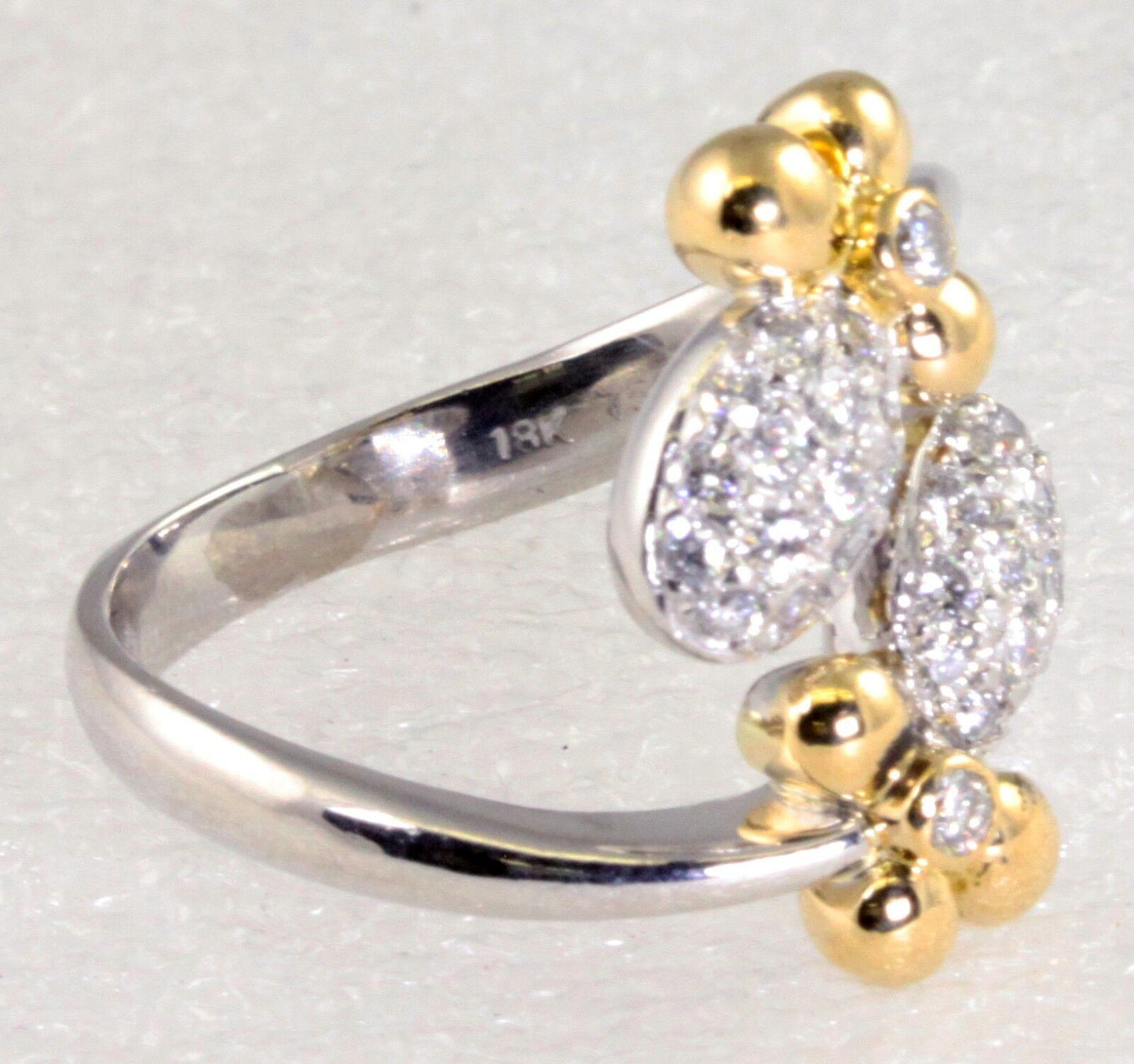 Lady Bug Diamond Platinum 18K Ring Size 5 1/2 WHOLESALE